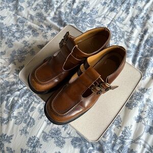 Dr. Martens Brown Leather Mary Jane Loafers